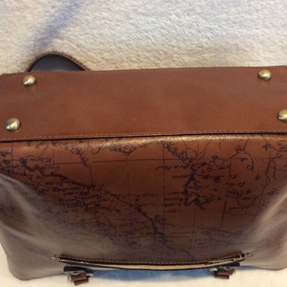 PATRICIA NASH Alessano Sig Map Print Riot Rust Large Tote Zip Top ~ NWT - Picture 5 of 10